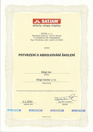 Satjam certifikát