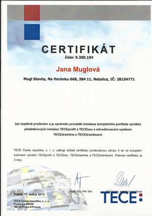 TECE certifikát